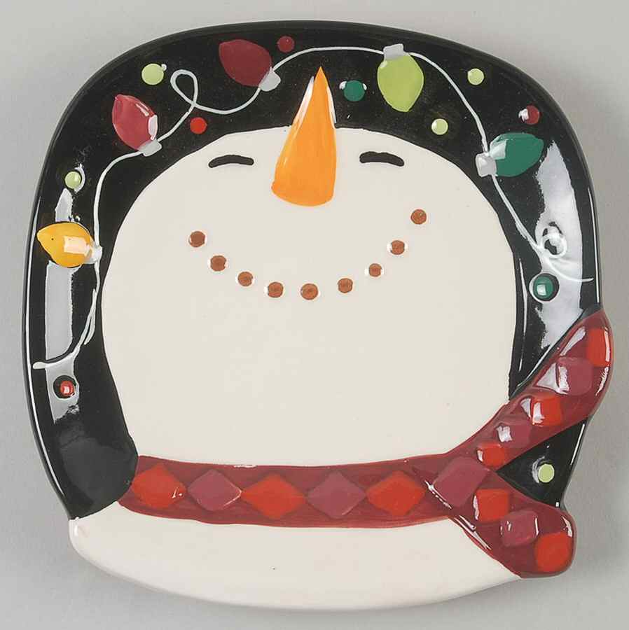 Santa in Lights Figural Appetizer Plate by Gibson Designs-1
