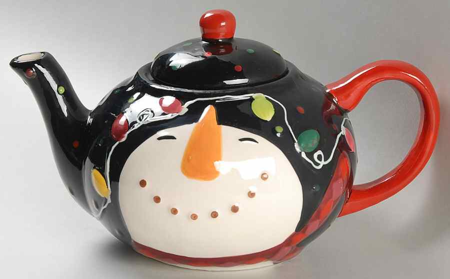 Santa in Lights Teapot & Lid by Gibson Designs-1
