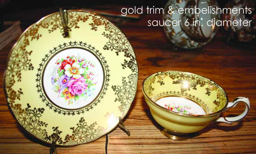 B79 Yellow Footed Cup & Saucer Set by Grosvenor-1