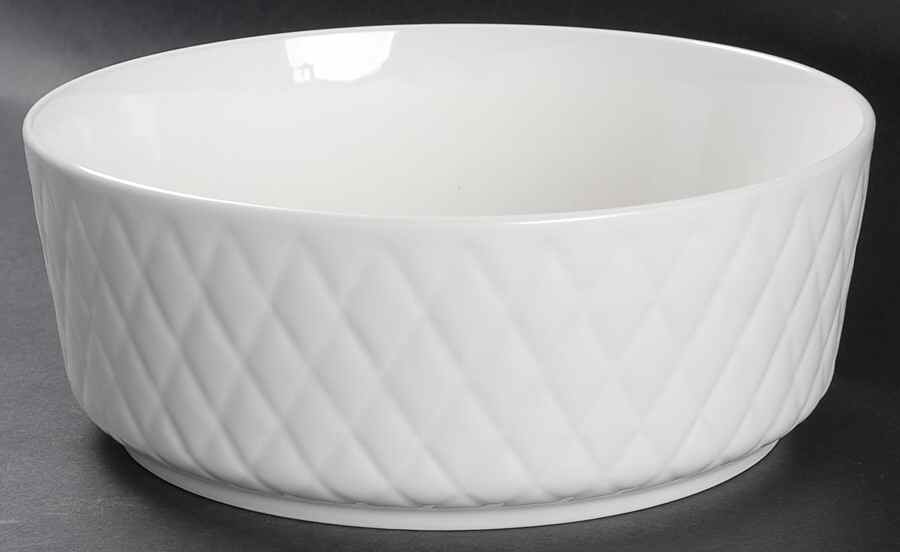 Diamond Quilt 9" Round Serving Bowl by Gibson Designs-1