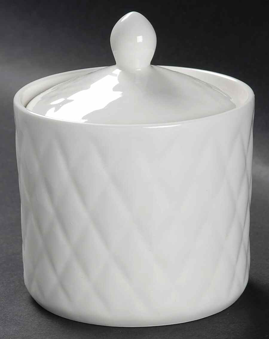 Diamond Quilt Sugar Bowl & Lid by Gibson Designs-1