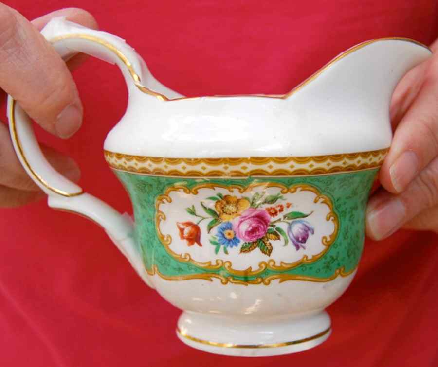 Sandringham Green Creamer by Grosvenor-1