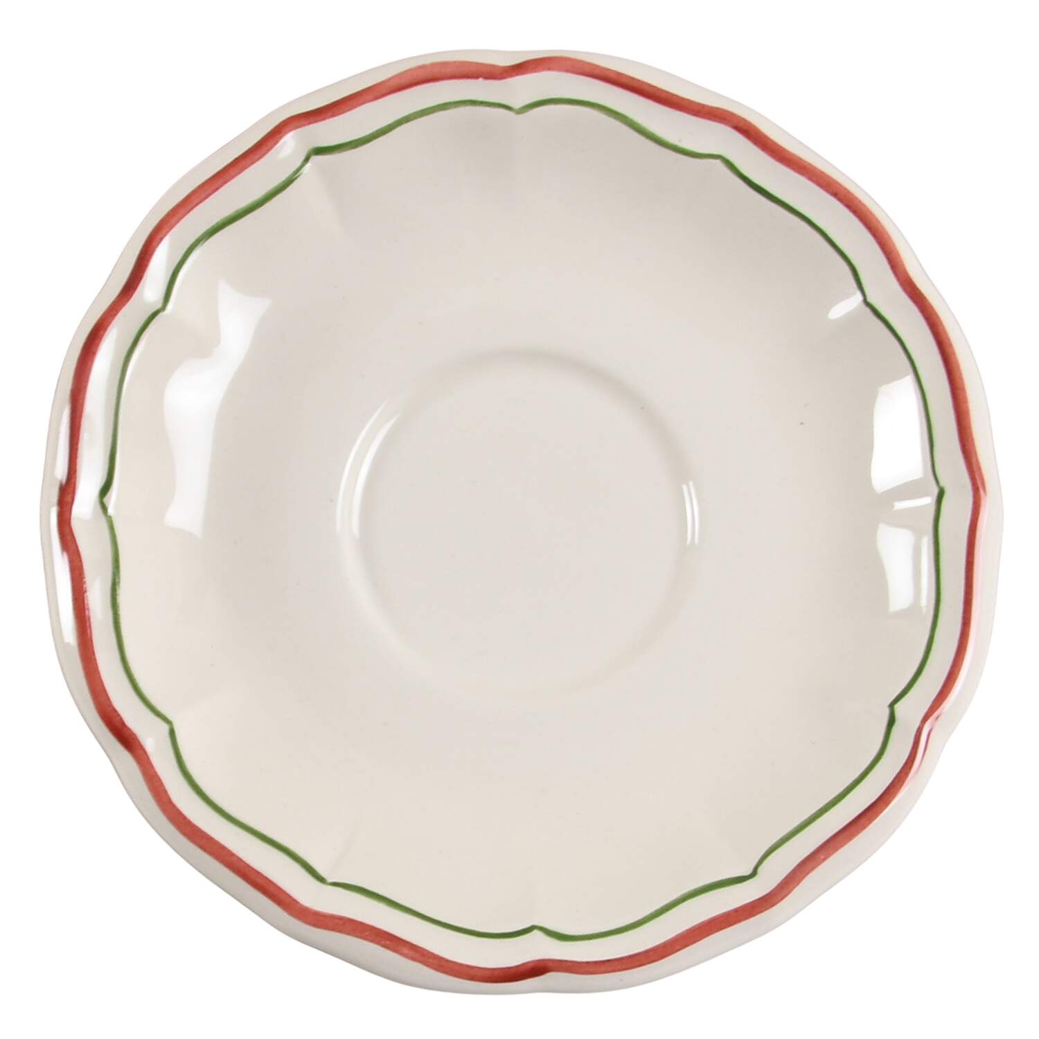 Filets Noel (Christmas Tree) Saucer by Faiencerie De Gien-1