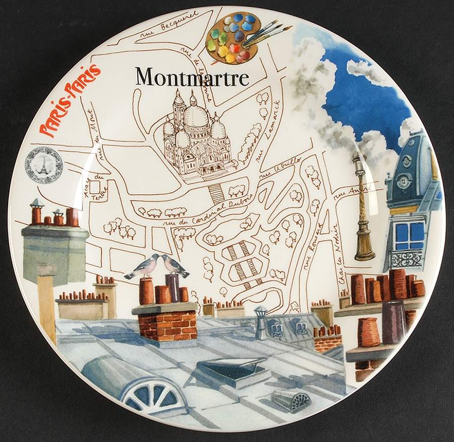 Paris Paris Salad/Dessert Plate by Faiencerie De Gien-1