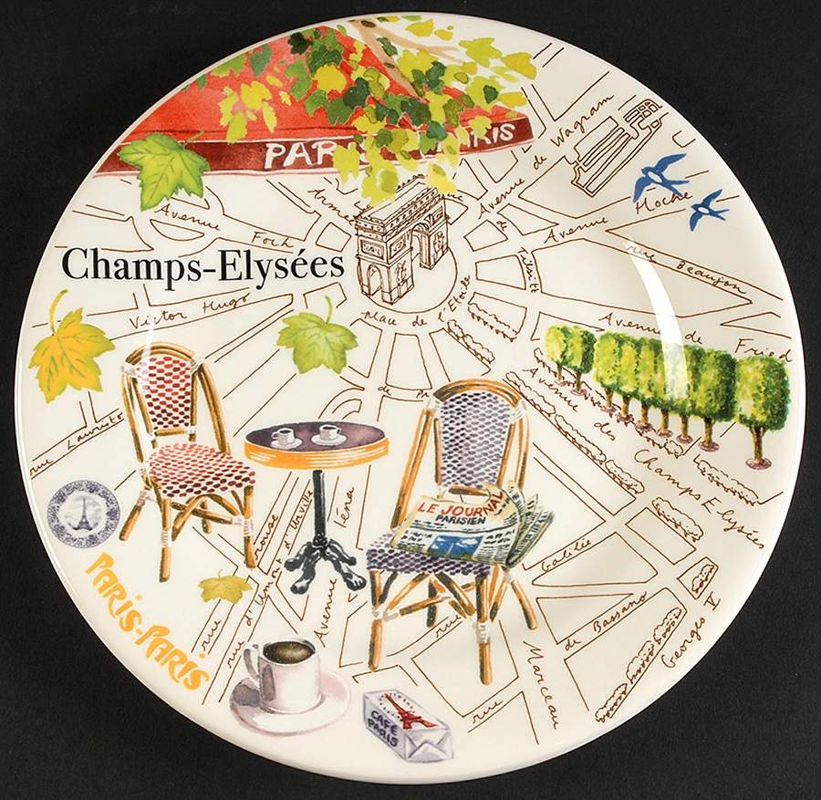 Paris Paris Salad/Dessert Plate by Faiencerie De Gien-1
