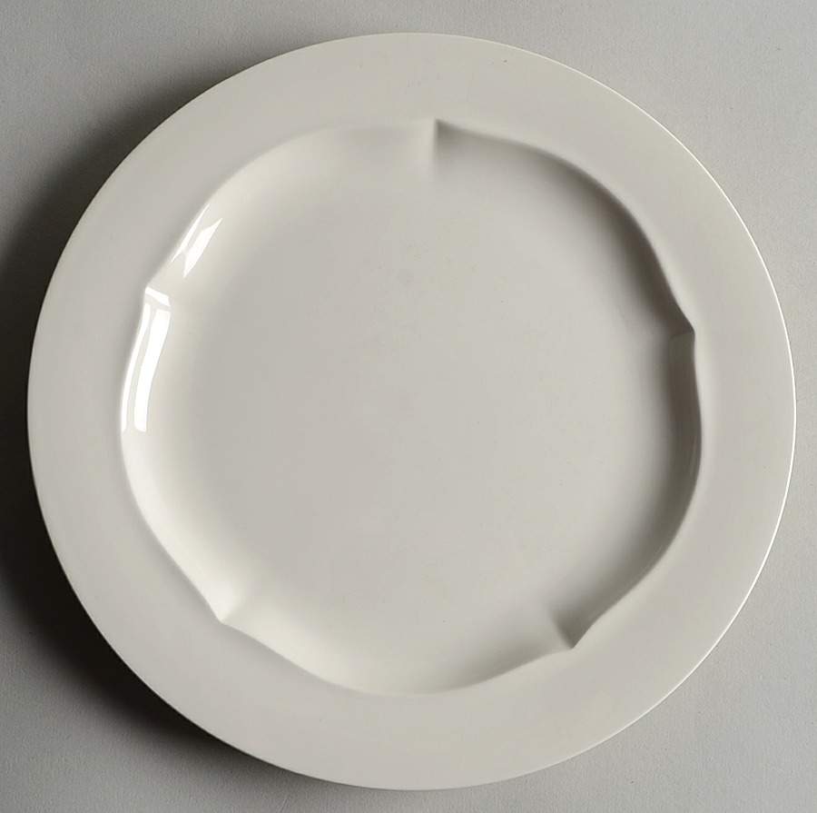 Evol White Salad/Dessert Plate by Faiencerie De Gien-1