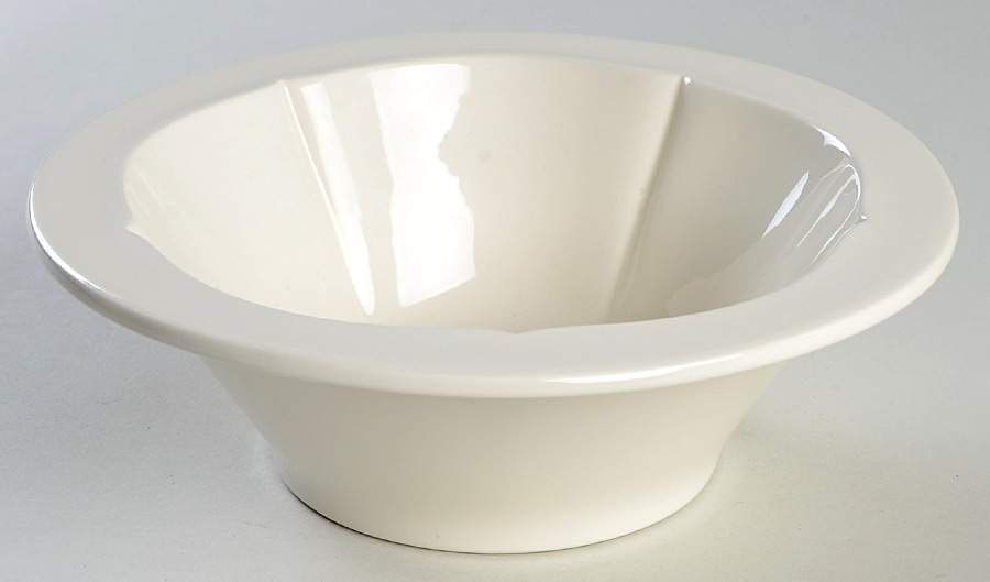 Evol White Rim Cereal Bowl by Faiencerie De Gien-1