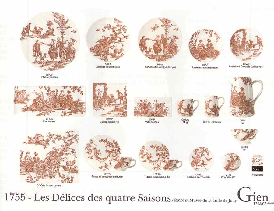 Four Seasons Salad/Dessert Plate by Faiencerie De Gien-1