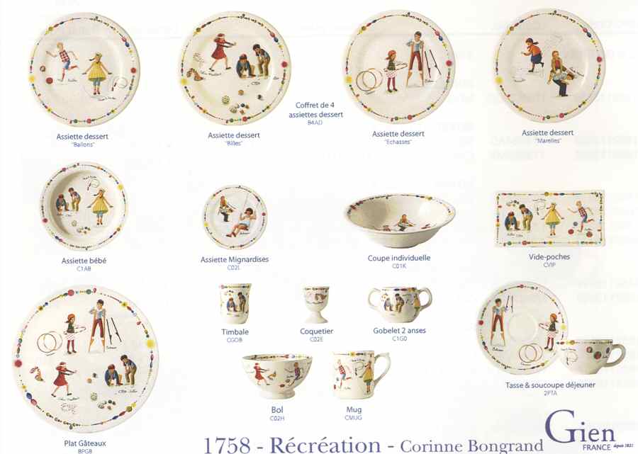 Recreation Salad/Dessert Plate by Faiencerie De Gien-1