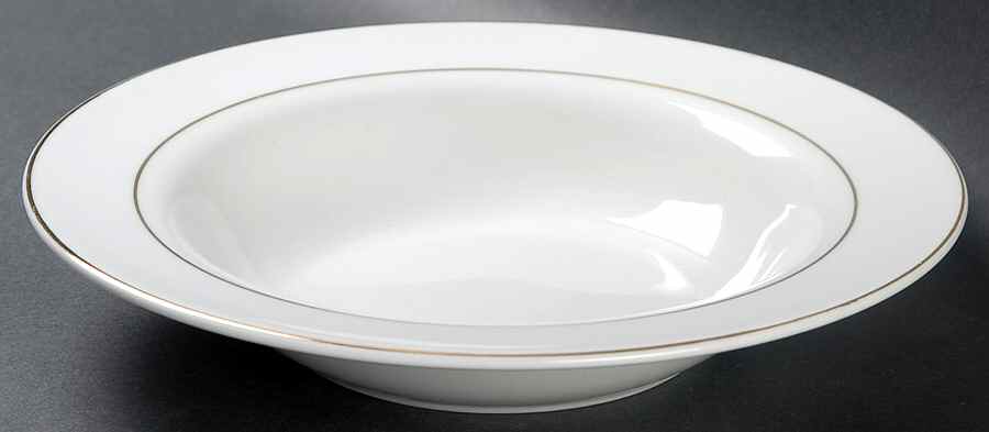 Hollister Gold Rim Soup Bowl by Gibson Designs-1