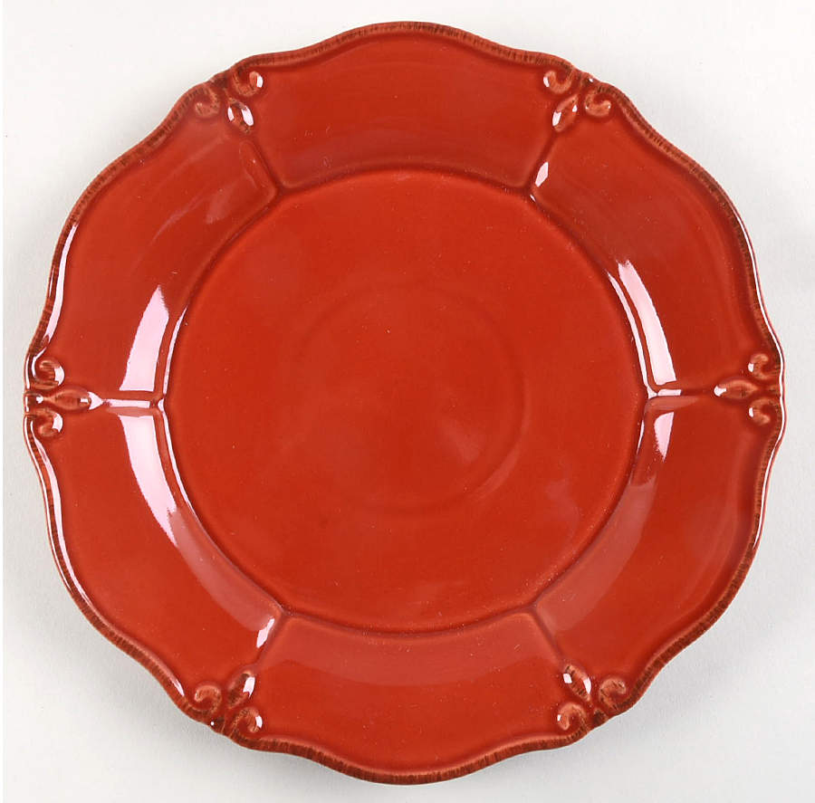 Solid Glazed Paprika (Rich Red) Salad Plate by Gail Pittman-1