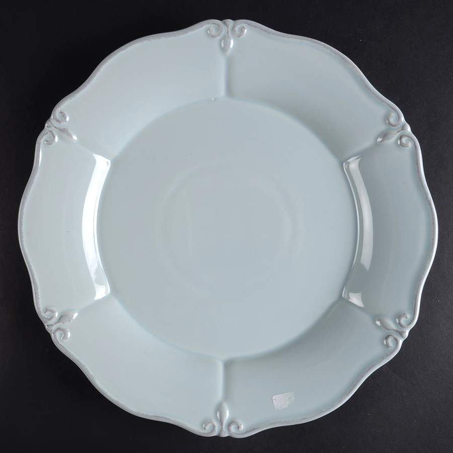 Solid Glazed Whisper Blue Dinner Plate by Gail Pittman-1