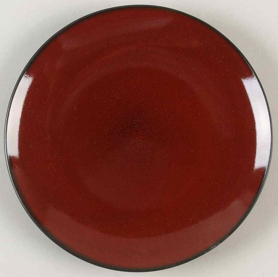 Novabella Burgundy Salad Plate by Gibson Designs-1