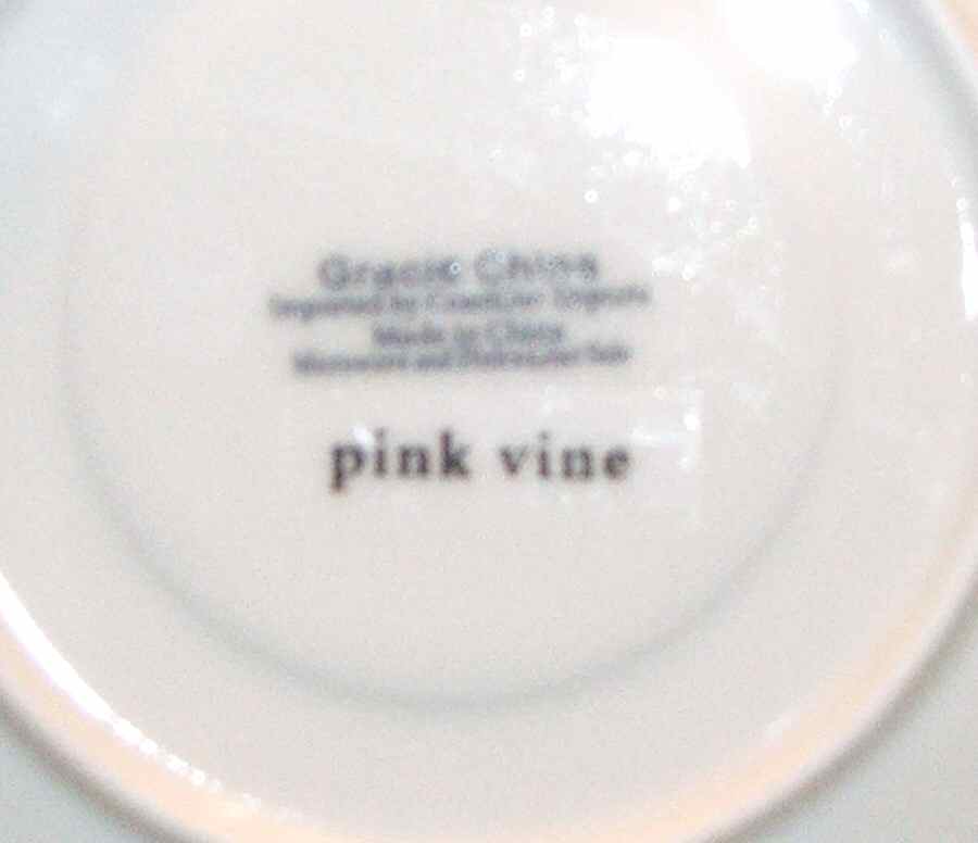 Pink Vine Saucer by Gracie Bone China-1
