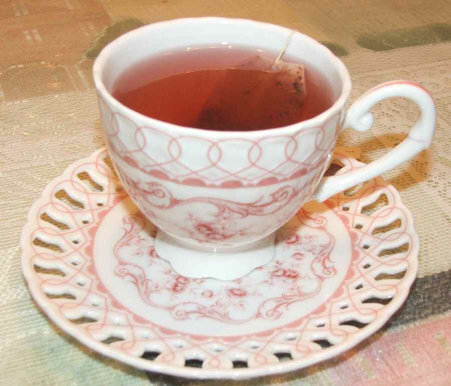 Pink Vine Footed Cup & Saucer Set by Gracie Bone China-1