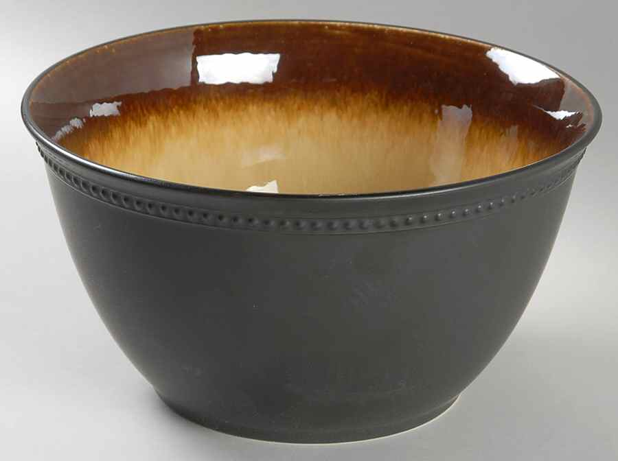 Majestic Amber 9" Round Serving Bowl by Gourmet Expressions-1