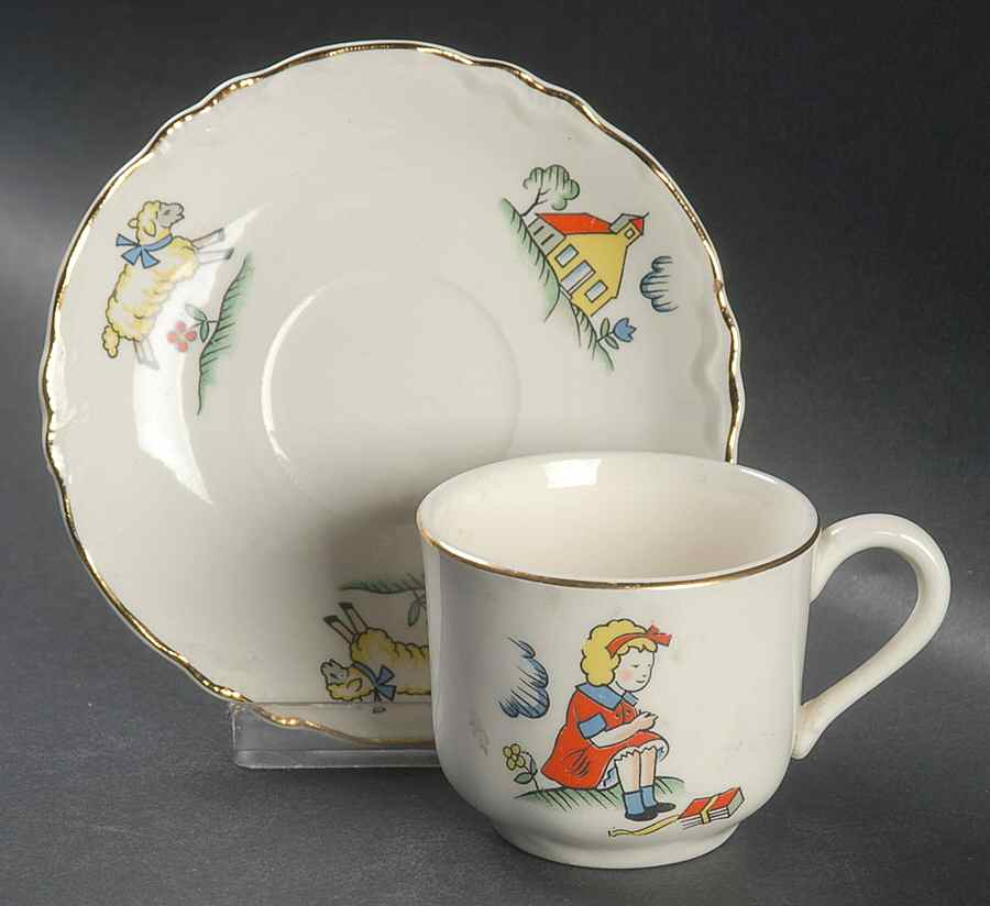 GEO414 Child's Cup & Saucer Set by WS George-1
