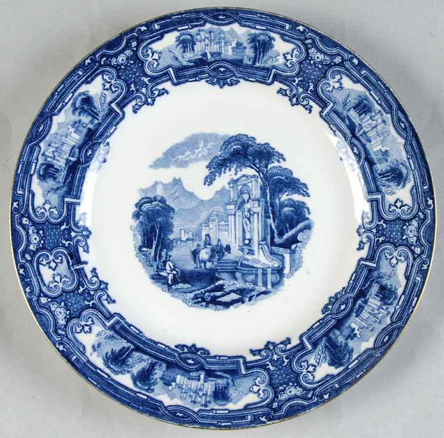 Genoa Blue Salad Plate by Grimwades (England)-1