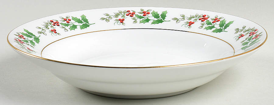 Christmas Harmony Rim Soup Bowl by Gibson Designs-1