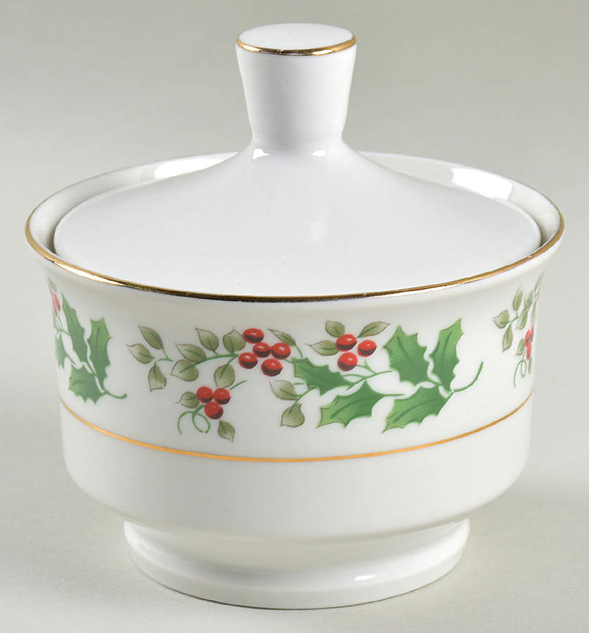 Christmas Harmony Sugar Bowl & Lid by Gibson Designs-1