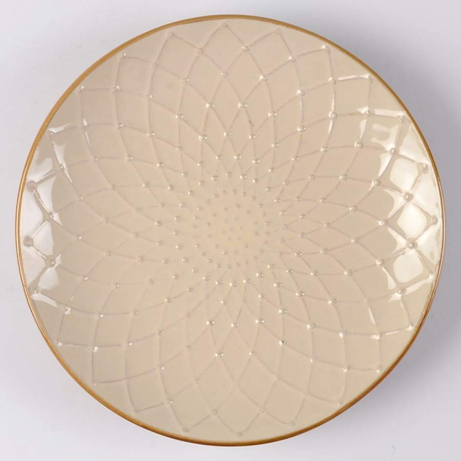 Palladian Weave Cream Salad Plate by Gourmet Expressions-1