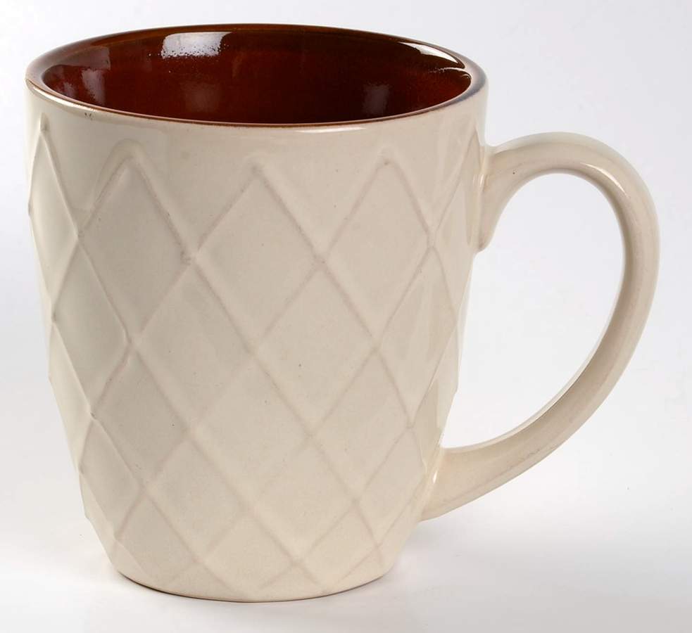Palladian Weave Cream Mug by Gourmet Expressions-1