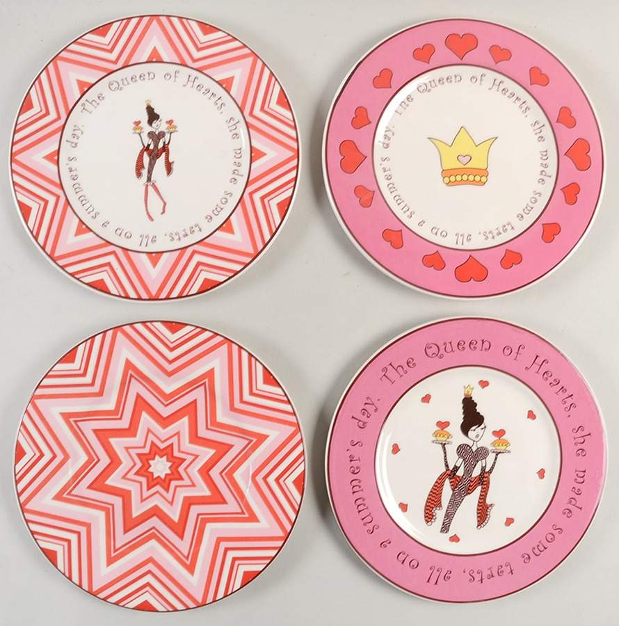 Queen of Hearts Salad/Dessert Plate - Set of 4 Boxed by Gorham-1