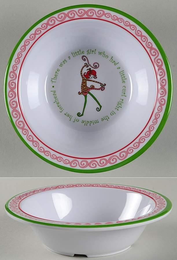 Little Girl with a Curl Melmac/Melamine Child's Bowl by Gorham-1
