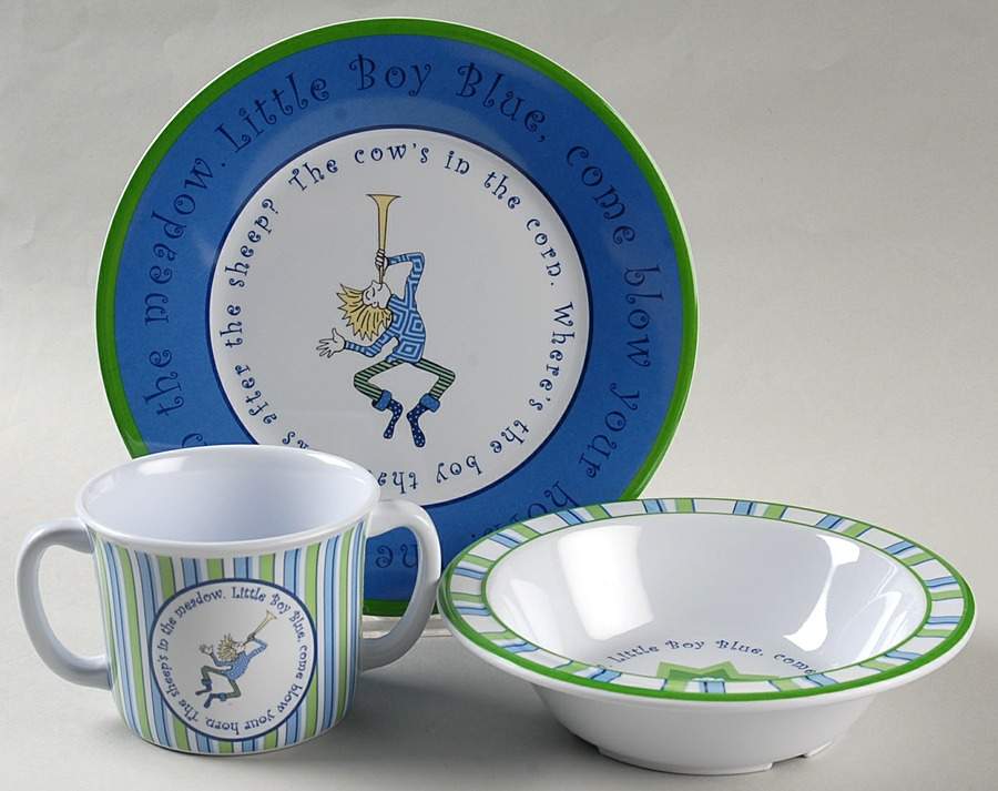 Little Boy Blue (3 Piece) Melmac/Melamine Child's Set by Gorham-1