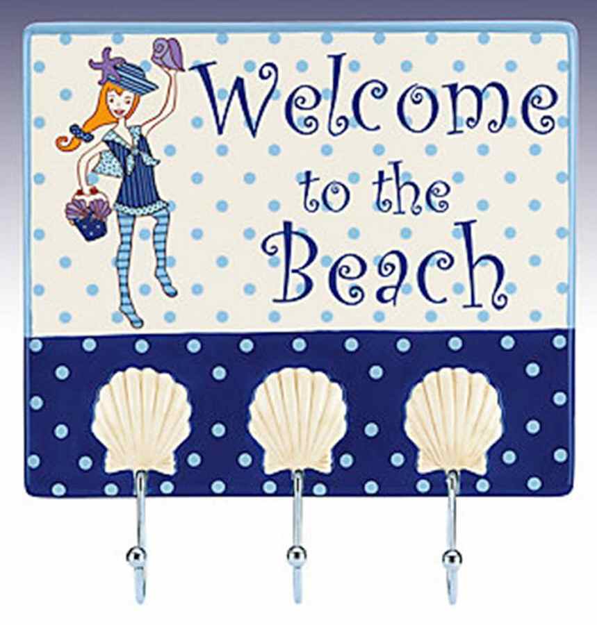 She Sells Seashells Wall Hanging Key Holder by Gorham-1
