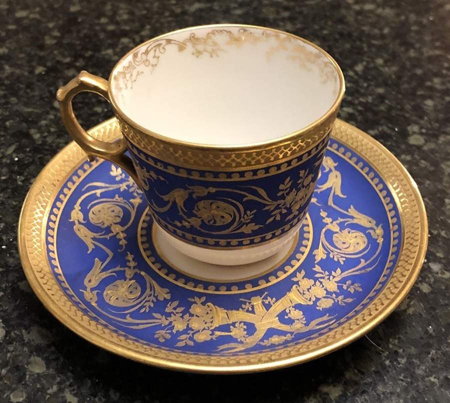 GUE669 Flat Demitasse Cup & Saucer Set by WM Guerin-1