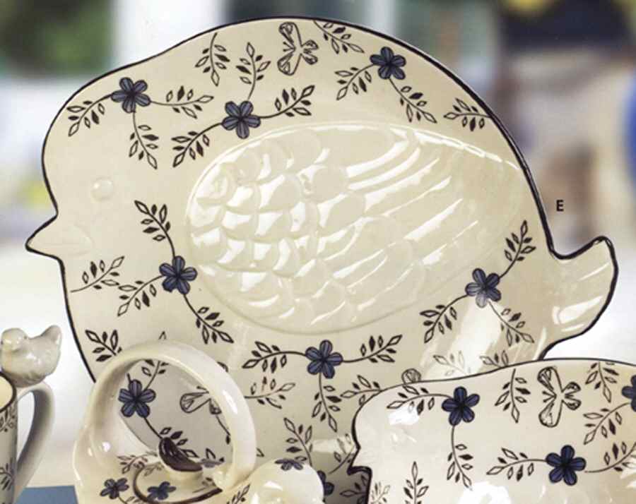 Song Bird 12" Oval Serving Platter by Global Amici-1