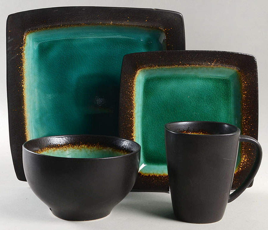 Ocean Oasis 4 Piece Place Setting by Gibson Designs-1