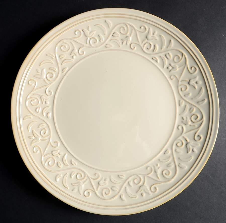 Villa Adriana Cream 12" Chop Plate (Round Platter) by Gibson Designs-1