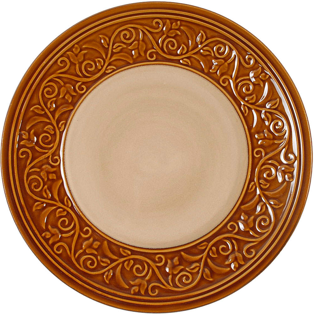 Villa Adriana Tan Dinner Plate by Gibson Designs-1