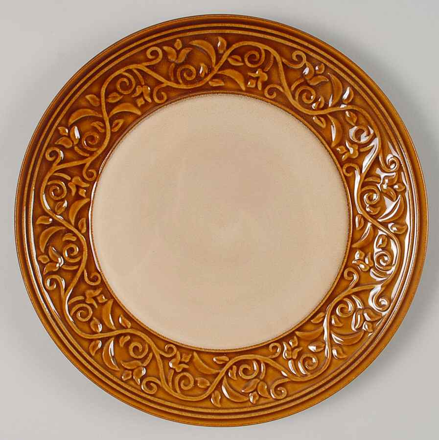 Villa Adriana Tan Salad/Dessert Plate by Gibson Designs-1