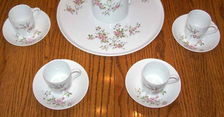 GIR34 Chocolate Cup & Saucer Set by Giraud China-1