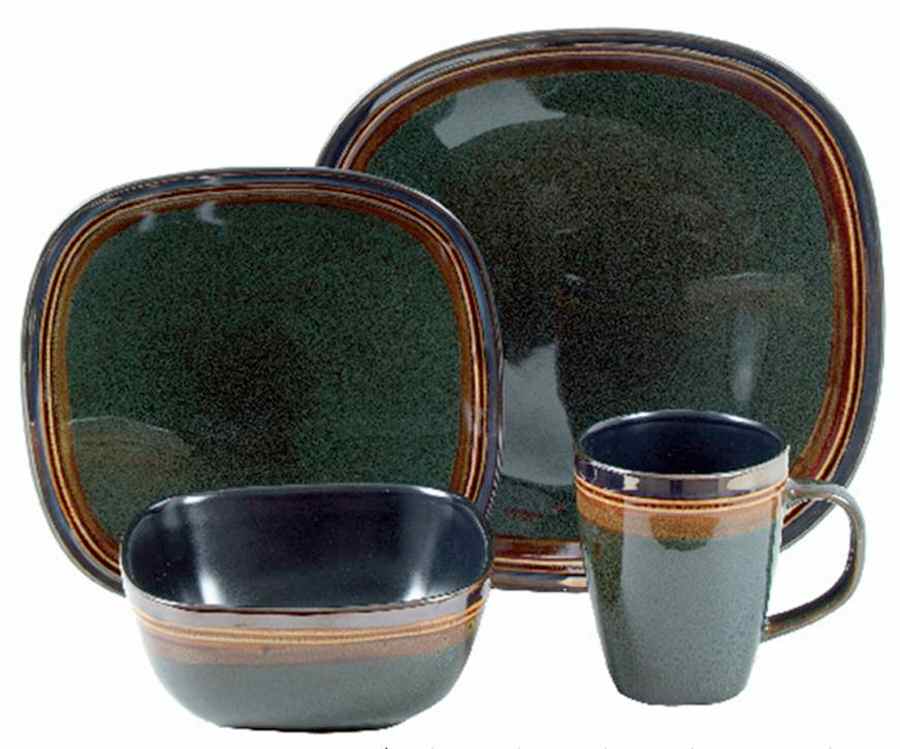 Cafe Rustica Blue Dinner Plate by Gibson Designs-1