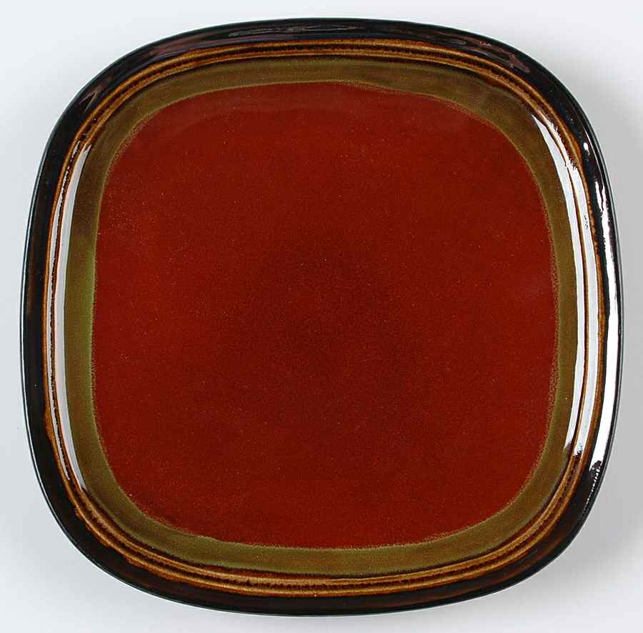 Cafe Rustica Burgundy Salad Plate by Gibson Designs-1