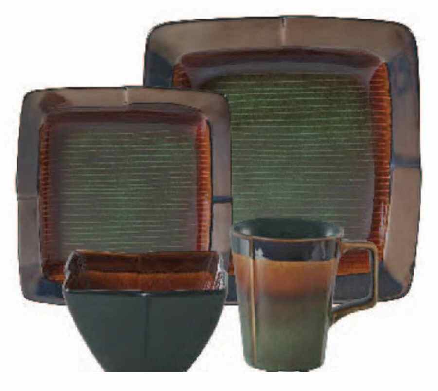 Montorio Green Dinner Plate by Gibson Designs-1