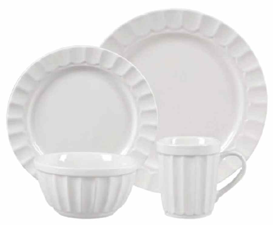 Montcrest White Dinner Plate by Gibson Designs-1