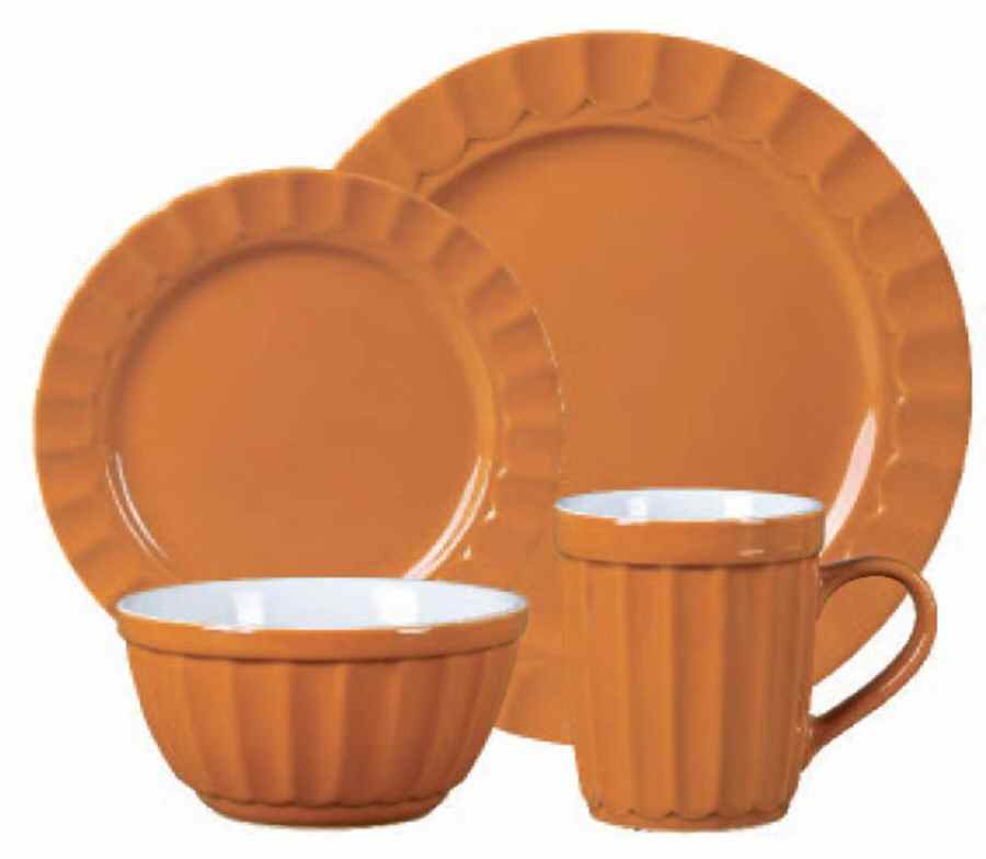 Montcrest Orange Dinner Plate by Gibson Designs-1