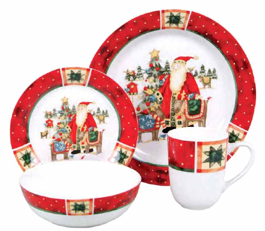 Santa's Gathering Dinner Plate by Gibson Designs-1