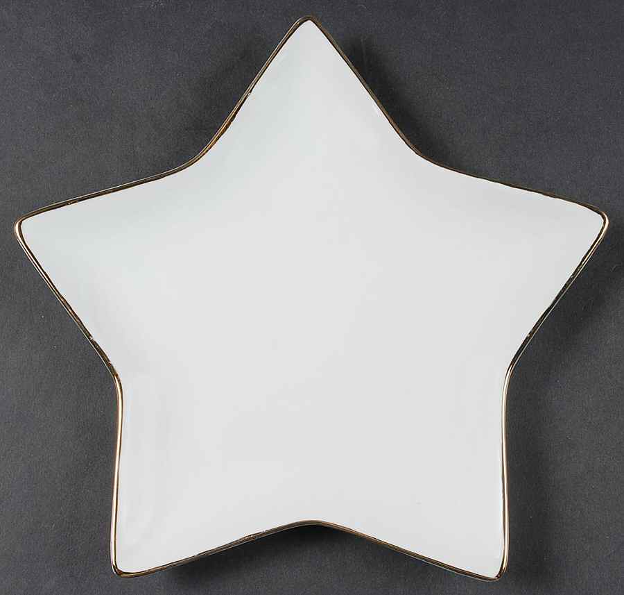 Royalton Gold Star Shape Salad/Dessert Plate by Gibson Designs-1