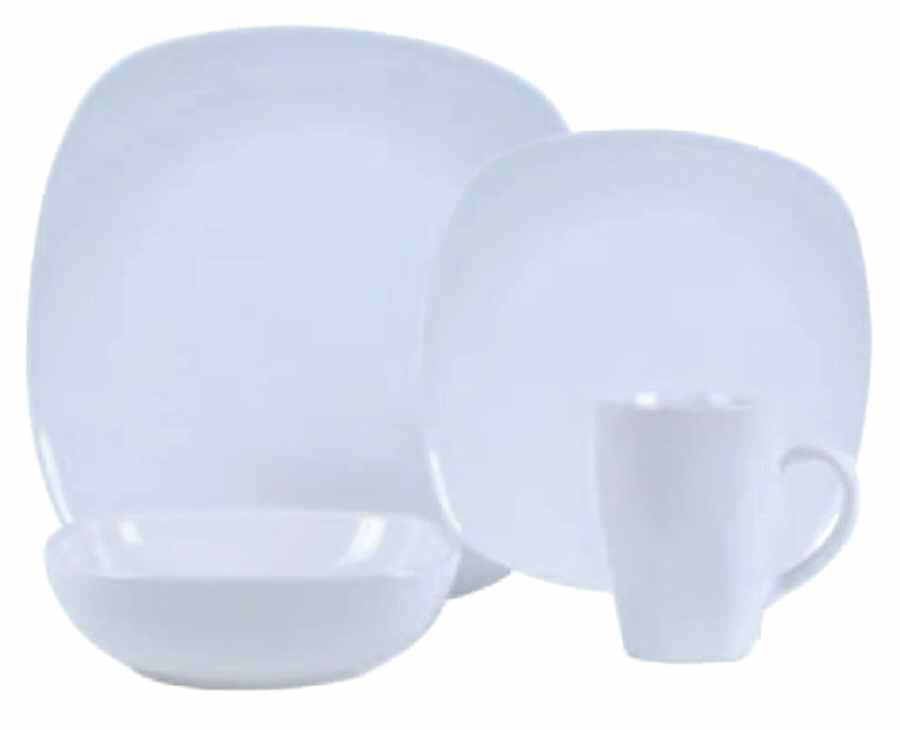 Quarto White Dinner Plate by Gibson Designs-1