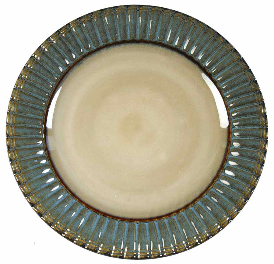 Terra Monte Blue Dinner Plate by Gibson Designs-1