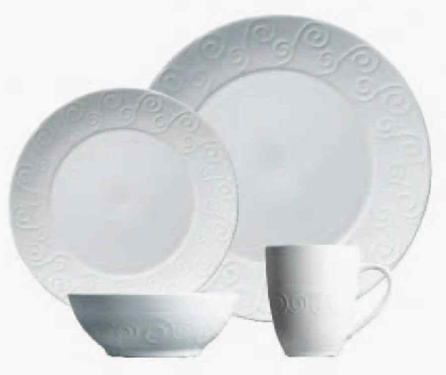 Alcove Scroll Dinner Plate by Gibson Designs-1