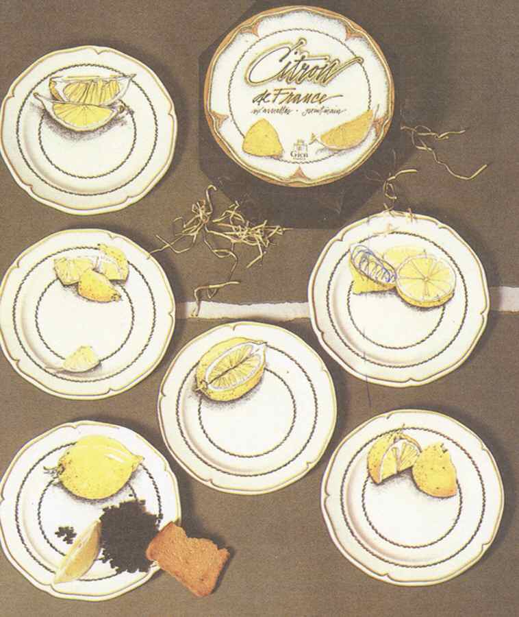 Citrons Canape Plate by Faiencerie De Gien-1