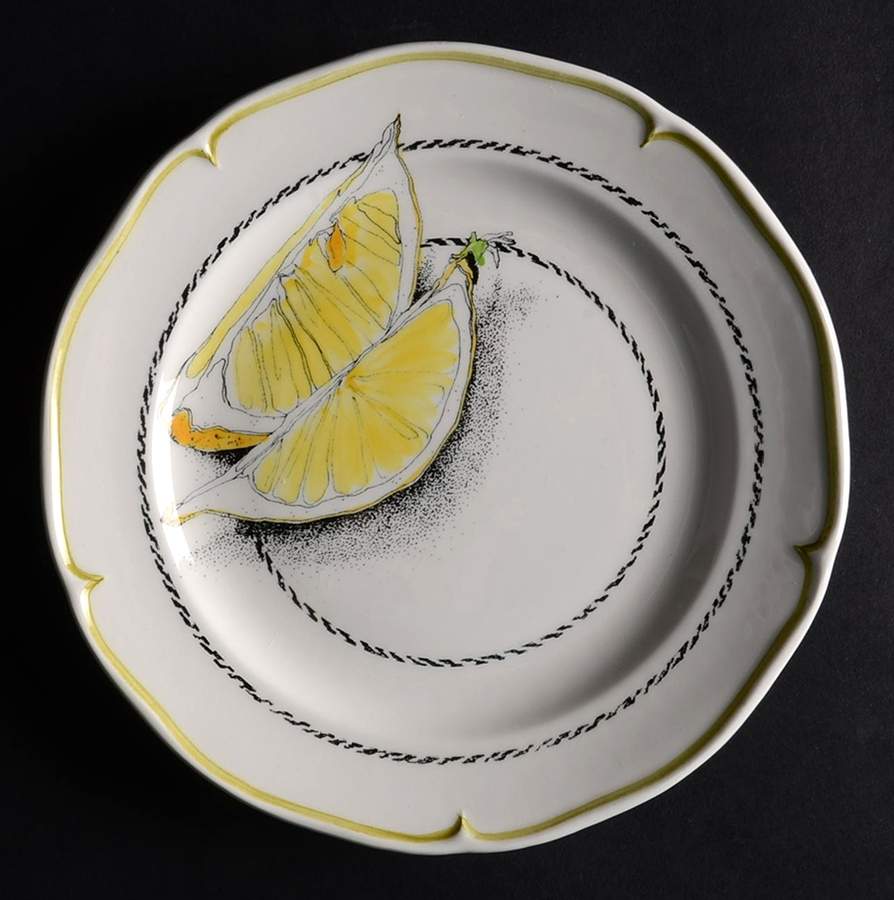Citrons Canape Plate by Faiencerie De Gien-1