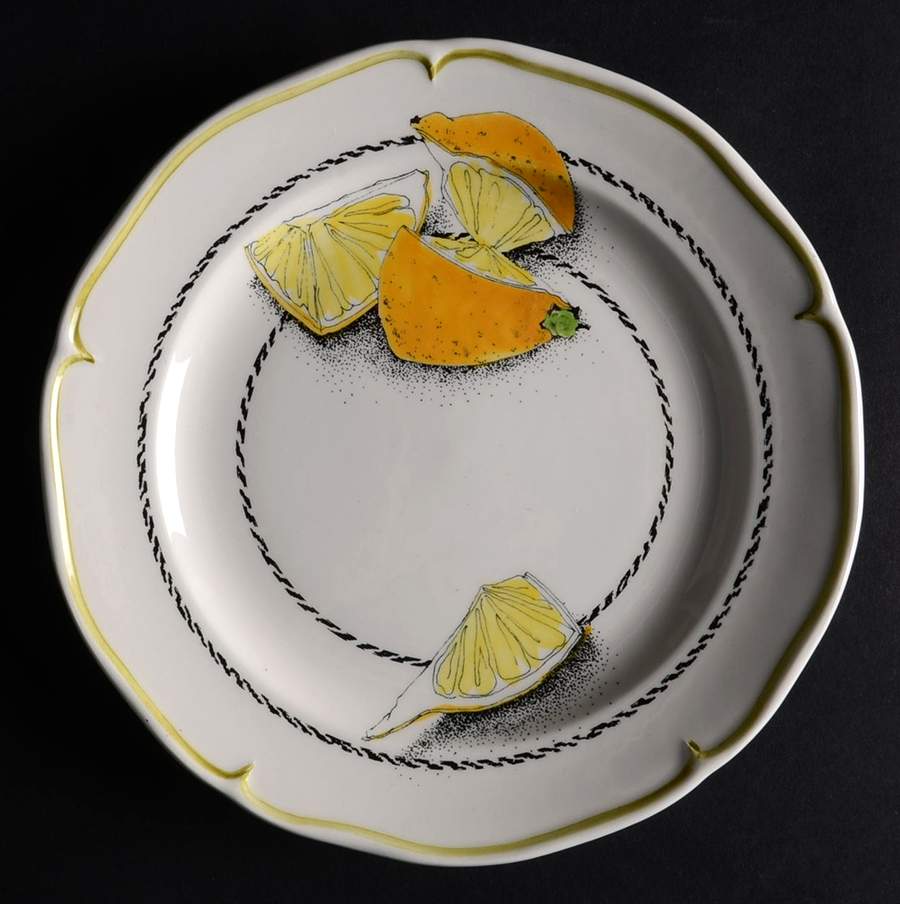 Citrons Canape Plate by Faiencerie De Gien-1